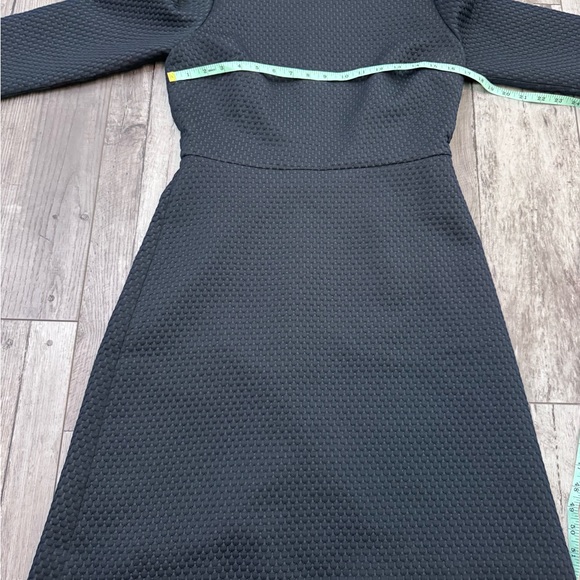 J.Crew Boatneck Sheath Textured Navy Blue Dress 3/4 Sleeve Matelssse 6 - Picture 6 of 9